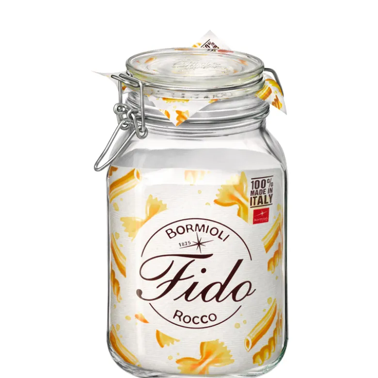 200 cl - Bormioli Rocco Fido Vasetto Ermetico In Vetro - Set 6 Pz