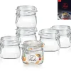 50 cl - Bormioli Rocco Fido Vasetto Ermetico In Vetro Con Ricettario Fido - Set 6 Pz