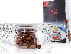 50 cl - Bormioli Rocco Fido Vasetto Ermetico In Vetro Con Ricettario Fido - Set 6 Pz