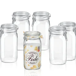 150 cl - Bormioli Rocco Fido Vasetto Ermetico In Vetro - Set 6 Pz