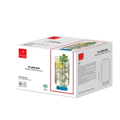 43 cl - Bormioli Rocco Florian Bicchiere Bibita in Vetro - Set 6 Pezzi