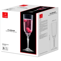 21 cl - Bormioli Rocco Florian Calice Flute in Vetro - Set 6 Pezzi