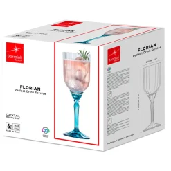 24.5 cl - Bormioli Rocco Florian Calice Cocktail in Vetro - Set 6 Pezzi