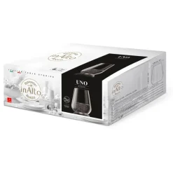 34 cl - Bormioli Rocco InAlto Uno Bicchiere Acqua in Vetro - Set 6 Pezzi