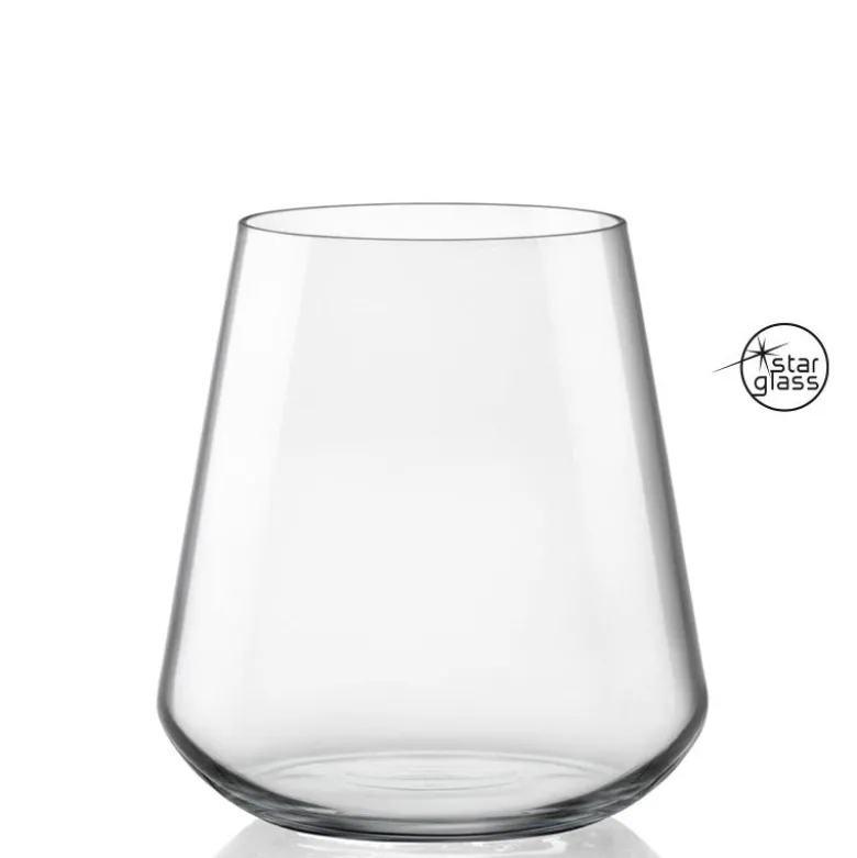 45 cl - Bormioli Rocco InAlto Uno Bicchiere Acqua in Vetro - Set 6 Pezzi