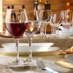 34.8 cl - Bormioli Rocco Milano Calice Vino Rosso in Vetro Temperato - Set 12 Pezzi
