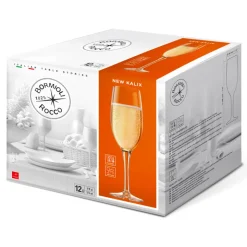 38 cl - Bormioli Rocco New Kalix Calice Flute in Vetro Temperato - Set 12 Pezzi