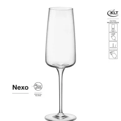 26.2 cl - Bormioli Rocco Nexo Calice Flute in Vetro - Set 6 Pezzi