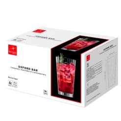 39.5 cl - Bormioli Rocco Oxford Bicchiere Bibita in Vetro Temperato - Set 6 Pezzi