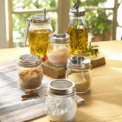 25 cl - Bormioli Rocco Quattro Stagioni Genietti Vasetto In Vetro Con Tappo Setaccio