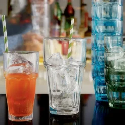 36.9 cl - Bormioli Rocco Rock Bar Bicchiere Bibita in Vetro Temperato - Set 6 Pezzi