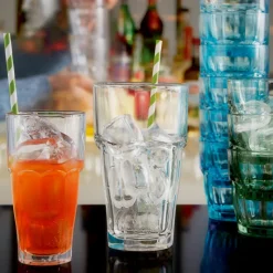 37 cl - Bormioli Rocco Rock Bar Bicchiere Bibita in Vetro Temperato - Set 6 Pezzi