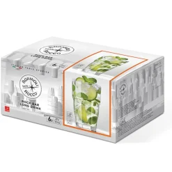 37 cl - Bormioli Rocco Rock Bar Bicchiere Bibita in Vetro Temperato - Set 6 Pezzi