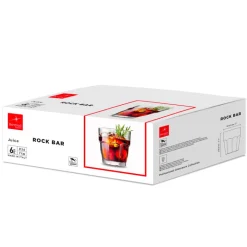 20 cl - Bormioli Rocco Rock Bar Bicchiere Bibita in Vetro Temperato - Set 6 Pezzi