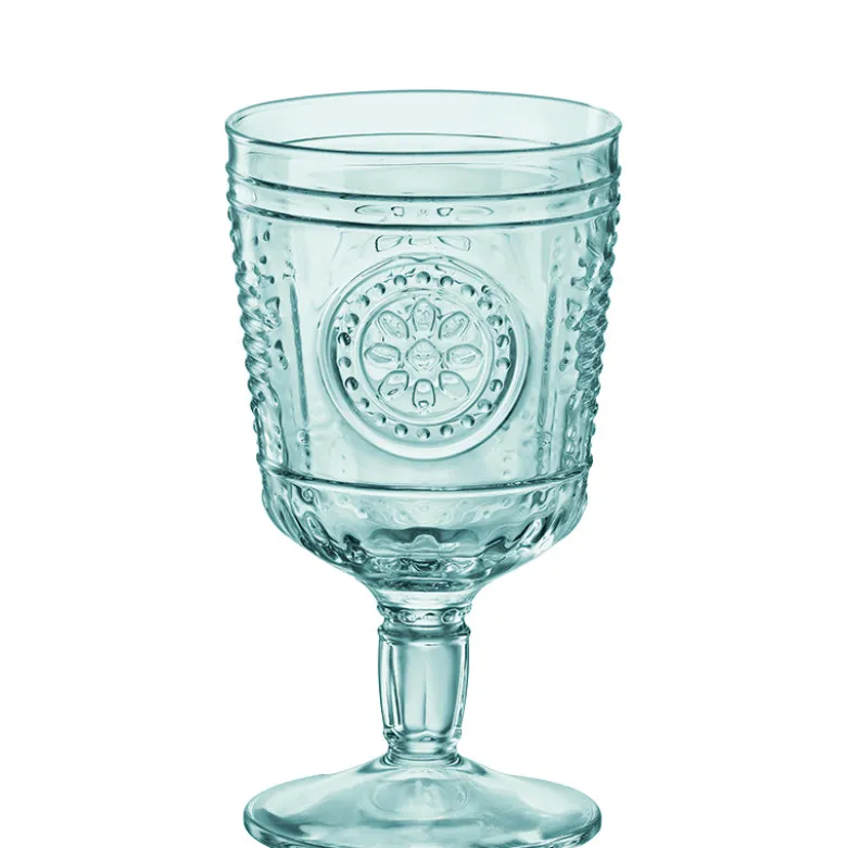 32 cl - Bormioli Rocco Romantic Calice Acqua Barocco in Vetro Temperato - Set 4 Pezzi
