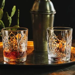 40 cl - Bormioli Rocco Stone Bicchiere Whisky in Vetro - Set 6 Pezzi