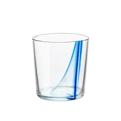 35.5 cl - Bormioli Rocco Stria Blu Bicchiere Acqua In Vetro - Set 12 Pz