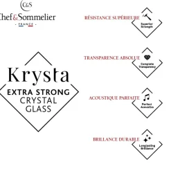 30 cl - Chef & Sommelier Reveal Up Bicchiere Acqua in Vetro - Set 6 Pezzi