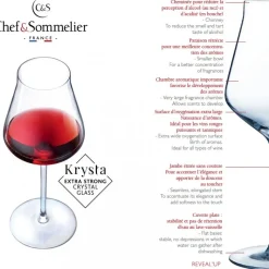 50 cl - Chef & Sommelier Reveal Up Calice Vino Rosso in Vetro - Set 6 Pezzi