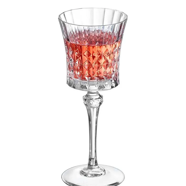 19 cl - Cristal D'Arques Lady Diamond Calice Vino Bianco in Vetro - Set 6 Pezzi