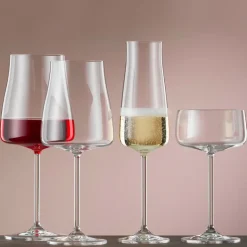 40 cl - Crystalex Bohemia Alex Calice Vino Bianco in Vetro - Set 6 Pezzi