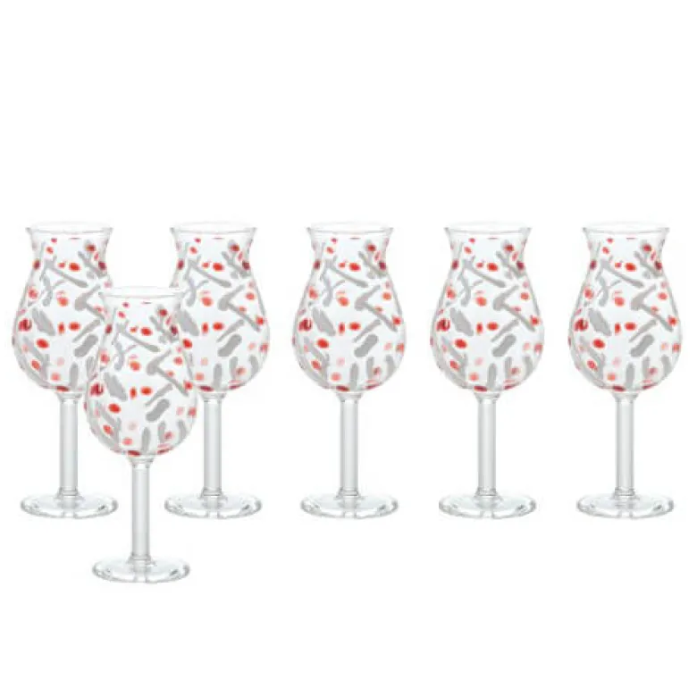 7 cl - Fantasia 2 Calice Liquore in Vetro Borosilicato - Set 6 Pezzi