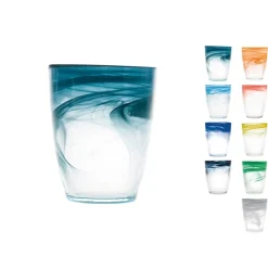 35 cl - H&H Alabastro Bicchiere Acqua In Vetro - Set 9 Pz