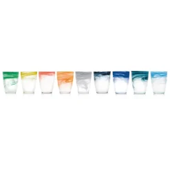 35 cl - H&H Alabastro Bicchiere Acqua In Vetro - Set 9 Pz