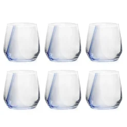 37 cl - H&H Breeze Bicchiere Acqua In Vetro - Set 6 Pz
