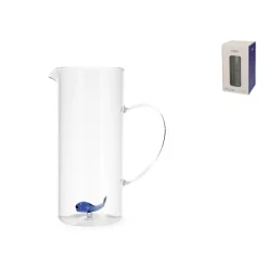 150 cl - H&H Brocca Con Decoro In Vetro Borosilicato