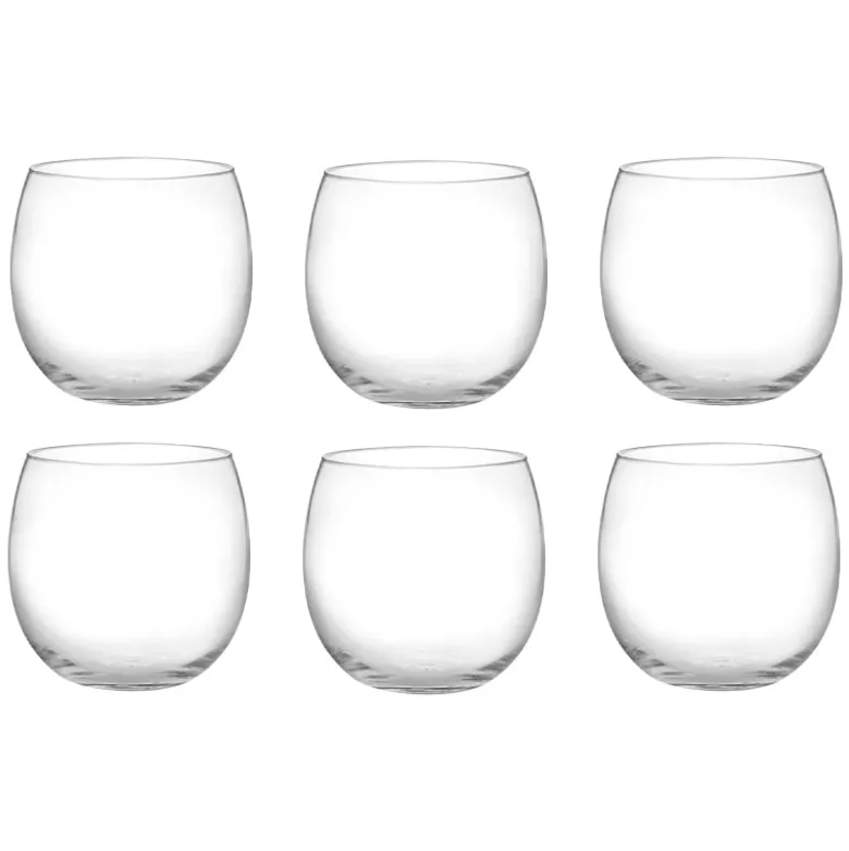 16 cl - H&H Bubbly Bicchiere Liquore in Vetro - Set 6 Pezzi