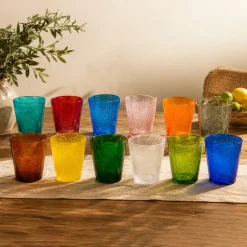 34 cl - H&H Giada Bicchiere Acqua in Vetro - Set 12 Pezzi