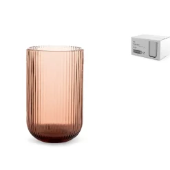 45 cl - H&H Peony Bicchiere Bibita In Vetro - Set 6 Pz