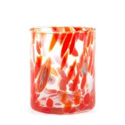 36 cl - H&H Veneziano Bicchiere Acqua In Vetro Colorato Set 6 Pz