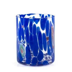 36 cl - H&H Veneziano Bicchiere Acqua In Vetro Colorato Set 6 Pz