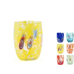38 cl - H&H Veneziano Bombato Bicchiere Acqua In Vetro - Set 6 Pz