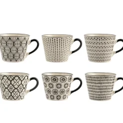 34 cl - H&H Vhera Tazza Cappuccino Colori Assortiti In Stoneware Set 6 Pz