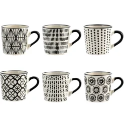 22 cl - H&H Vhera Tazza Té Colori Assortiti In Stoneware Set 6 Pz