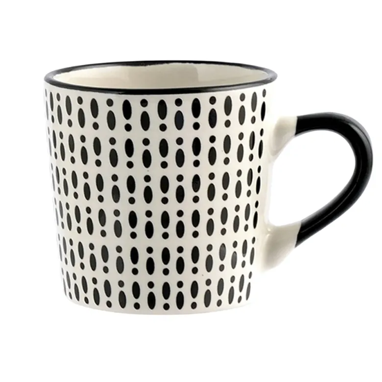 8.5 cl - H&H Vhera Tazzina Caffé Colori Assortiti In Stoneware Set 6 Pz