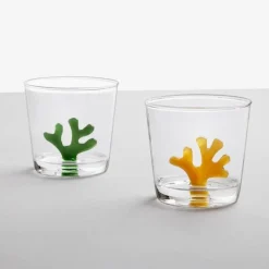 30 cl - Ichendorf Coral Reef Bicchiere Acqua Corallo in Vetro Borosilicato - Set 6 Pezzi