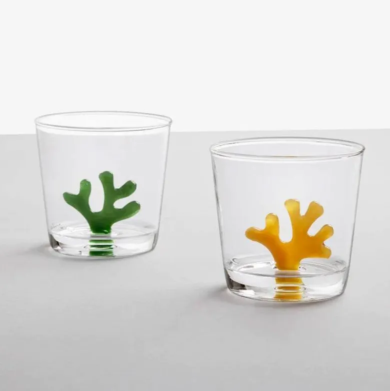 30 cl - Ichendorf Coral Reef Bicchiere Acqua Corallo in Vetro Borosilicato - Set 6 Pezzi