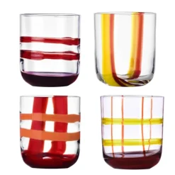 35 cl - Ichendorf Gesti Tumbler Bicchiere Acqua In Vetro Borosilicato - Set 4 Pz