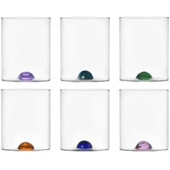 35 cl - Ichendorf Luna Tumbler Bicchiere Acqua In Vetro Borosilicato - Set 6 Pz