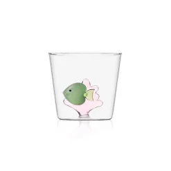 30 cl - Ichendorf Marine Garden Bicchiere Acqua Pesci Con Alghe in Vetro Borosilicato - Set 6 Pezzi