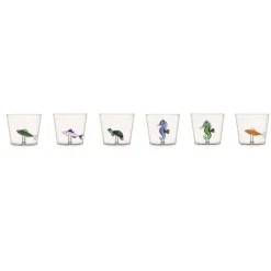 30 cl - Ichendorf Marine Garden Bicchiere Acqua Pesci Con Alghe in Vetro Borosilicato - Set 6 Pezzi