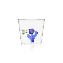 30 cl - Ichendorf Marine Garden Bicchiere Acqua Pesci Con Alghe in Vetro Borosilicato - Set 6 Pezzi