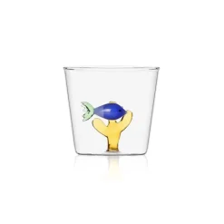 30 cl - Ichendorf Marine Garden Bicchiere Acqua Pesce Con Alga in Vetro Borosilicato