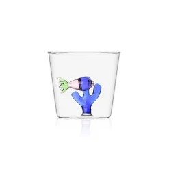 30 cl - Ichendorf Marine Garden Bicchiere Acqua Pesce Con Alga in Vetro Borosilicato