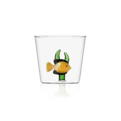 30 cl - Ichendorf Marine Garden Bicchiere Acqua Pesce Con Alga in Vetro Borosilicato