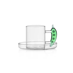 30 cl - Ichendorf Vegetables Tazza Caffè Con Piattino In Vetro Borosilicato